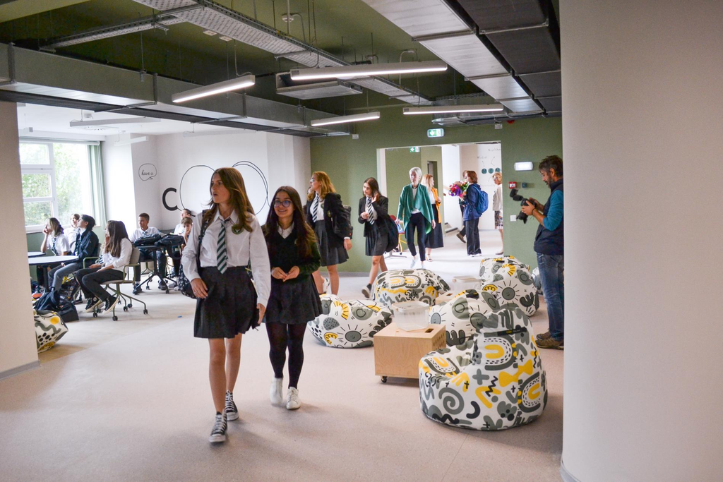 school design in a hallway